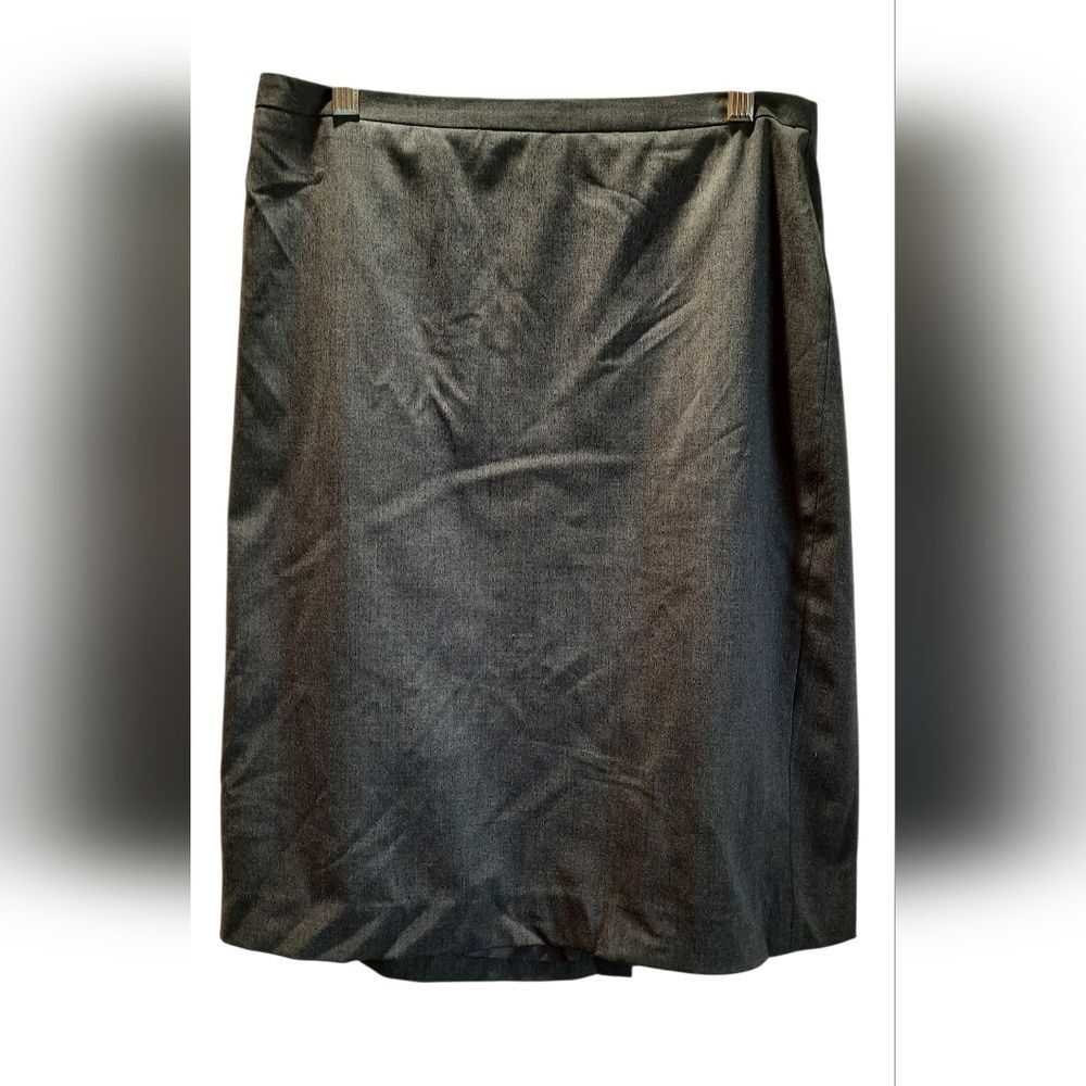 Brooks Brothers 346 Skirt Womans 10 Gray Wool Business Preppy Formal Travel